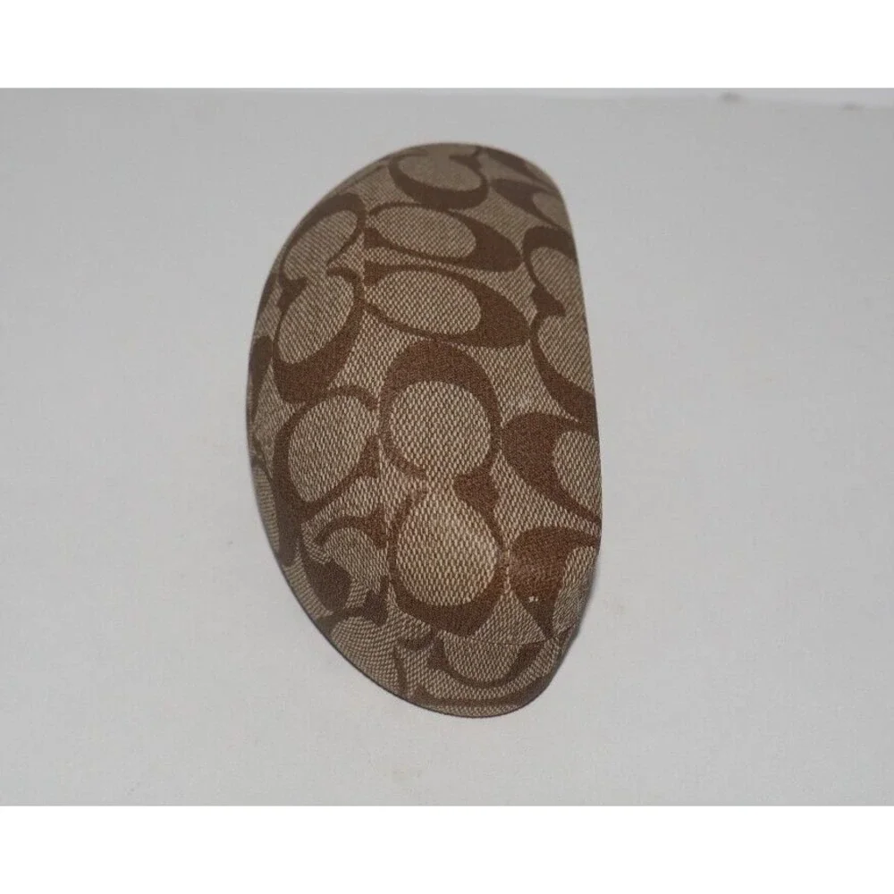 Coach Brown Monogram C Hard Shell Eyeglasses Sunglasses Clamshell Case